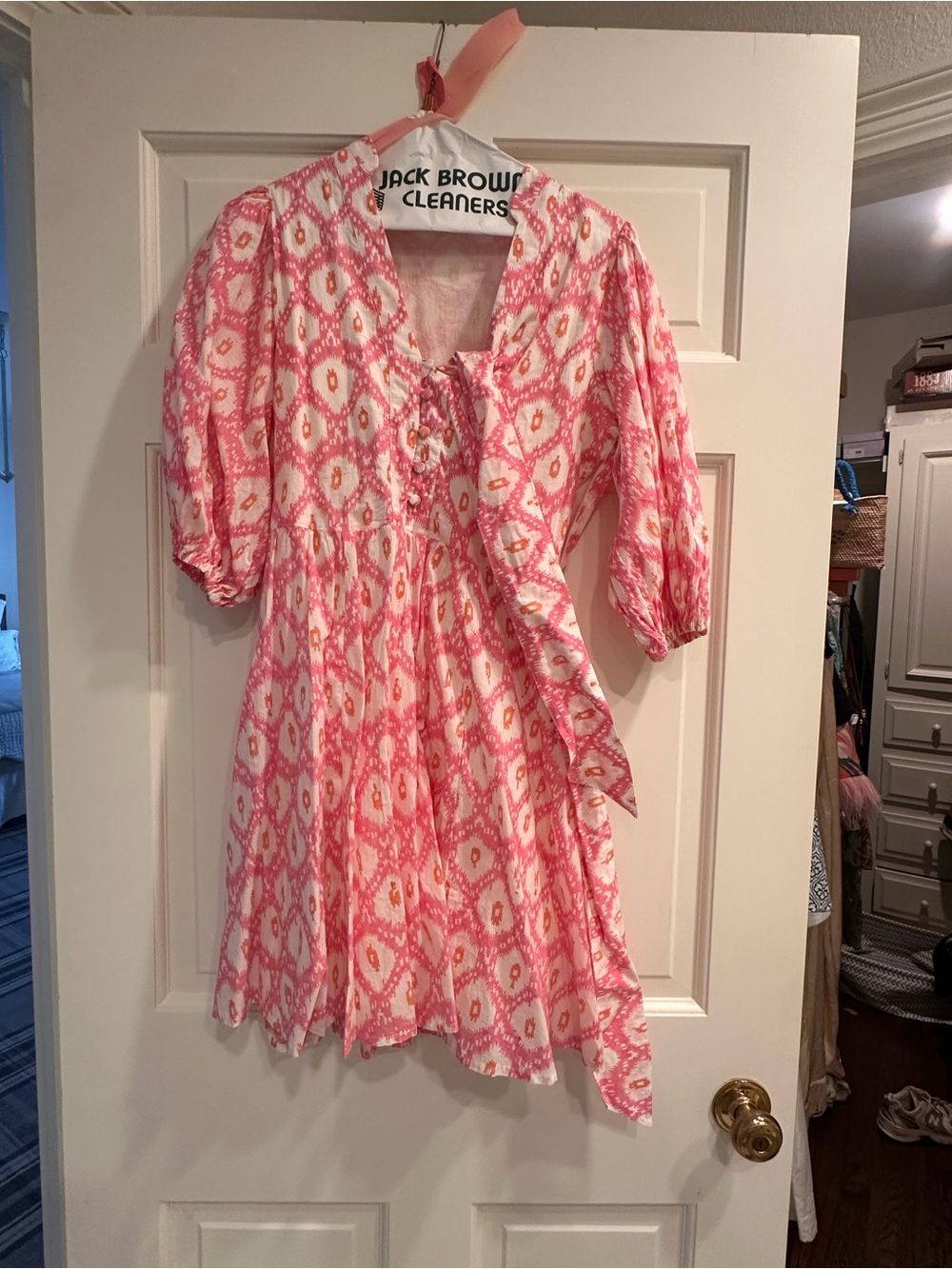 Marea Pink and Orange cotton sun Dress